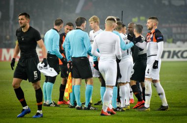 Kharkiv, Ukrayna - 14 Şubat 2019: Eintracht Futbolcu
