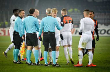 Kharkiv, Ukrayna - 14 Şubat 2019: Eintracht Futbolcu
