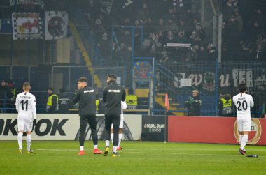Kharkiv, Ukrayna - 14 Şubat 2019: Eintracht Futbolcu