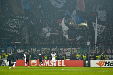 Kharkiv, Ukrayna - 14 Şubat 2019: Eintracht Futbolcu