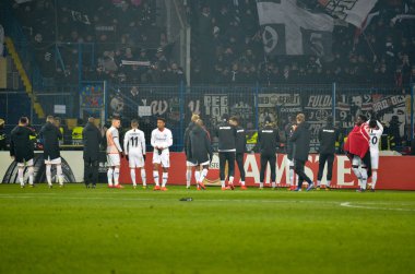 Kharkiv, Ukrayna - 14 Şubat 2019: Eintracht Futbolcu