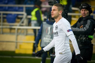 Kharkiv, Ukrayna - 14 Şubat 2019: Mijat Gacinovic oyuncu dur