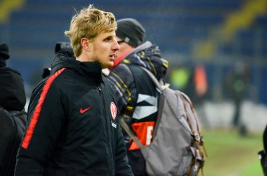 Kharkiv, Ukrayna - 14 Şubat 2019: Martin Hinteregger oyuncusu 