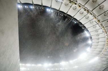 Kiev, Ukrayna - 12 Aralık 2018: Kar da Olimpiyat Stadyumu