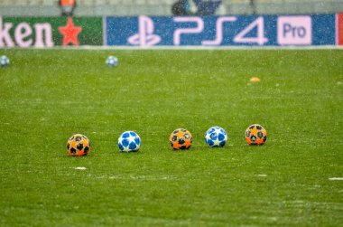 Kiev, Ukrayna - 12 Aralık 2018: Resmi Şampiyonlar Ligi Bal