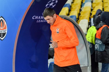 Kiev, Ukrayna - 12 Aralık 2018: Shakhtar futbolcuları dışarı