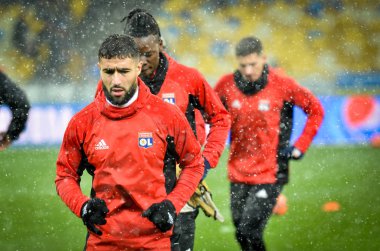 Kiev, Ukrayna - 12 Aralık 2018: Nabil Fekir oyuncusu