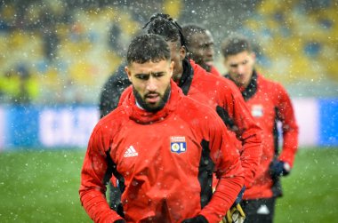 Kiev, Ukrayna - 12 Aralık 2018: Nabil Fekir oyuncusu
