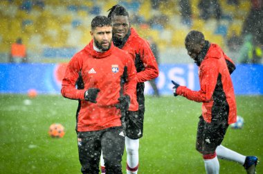 Kiev, Ukrayna - 12 Aralık 2018: Nabil Fekir oyuncusu