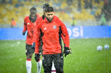 Kiev, Ukrayna - 12 Aralık 2018: Ue sırasında futbolcu