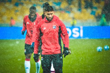 Kiev, Ukrayna - 12 Aralık 2018: Nabil Fekir oyuncusu
