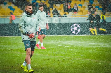 Kiev, Ukrayna - 12 Aralık 2018: Anthony Lopes oyuncu sırasında t