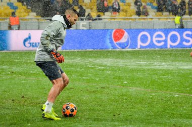 Kiev, Ukrayna - 12 Aralık 2018: Anthony Lopes oyuncu sırasında t