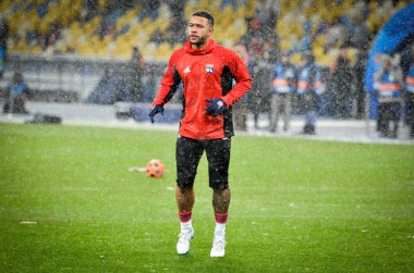 Kiev, Ukrayna - 12 Aralık 2018: Memphis Depay oyuncusu