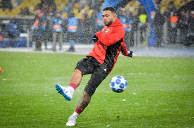 Kiev, Ukrayna - 12 Aralık 2018: Memphis Depay oyuncusu