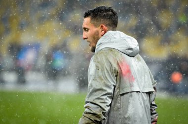 Kiev, Ukrayna - 12 Aralık 2018: Mathieu Gorgelin oyuncu durin