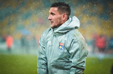 Kiev, Ukrayna - 12 Aralık 2018: Mathieu Gorgelin oyuncu durin