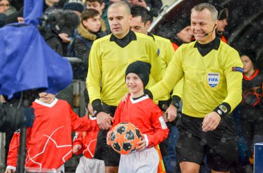 Kiev, Ukrayna - 12 Aralık 2018: Hakem takımı