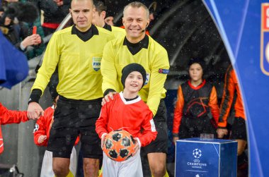 Kiev, Ukrayna - 12 Aralık 2018: Hakem takımı