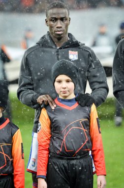 Kiev, Ukrayna - 12 Aralık 2018: Ferland Mendy oyuncusu