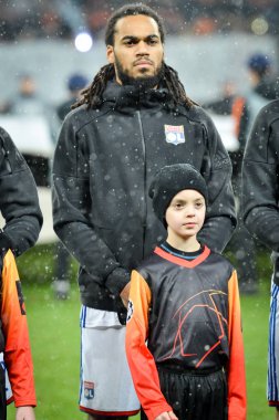 Kiev, Ukrayna - 12 Aralık 2018: Jason Denayer oyuncu sırasında t