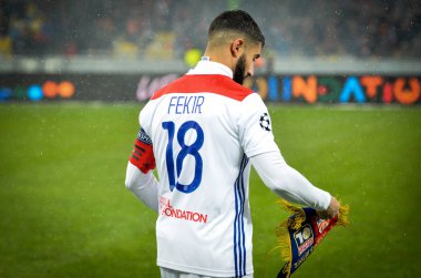 Kiev, Ukrayna - 12 Aralık 2018: Nabil Fekir Uefa C sırasında