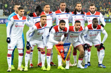 Kiev, Ukrayna - 12 Aralık 2018: Genel Takım fotoğrafı Olympique 