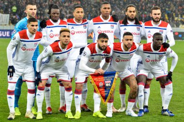 Kiev, Ukrayna - 12 Aralık 2018: Genel Takım fotoğrafı Olympique 