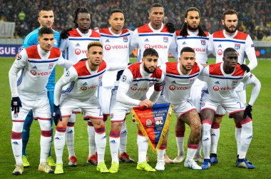 Kiev, Ukrayna - 12 Aralık 2018: Genel Takım fotoğrafı Olympique 