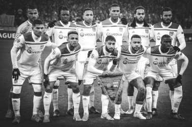 Kiev, Ukrayna - 12 Aralık 2018: Genel Takım fotoğrafı Olympique 