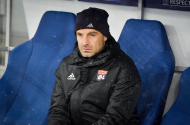 Kiev, Ukrayna - 12 Aralık 2018: Yardımcı antrenör Lyon Fc durin