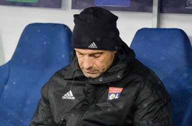 Kiev, Ukrayna - 12 Aralık 2018: Yardımcı antrenör Lyon Fc durin