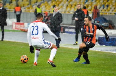 Kiev, Ukrayna - 12 Aralık 2018: Uefa sırasında Taison oyuncusu
