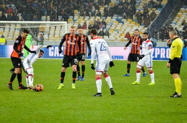 Kiev, Ukrayna - 12 Aralık 2018: Lucas Tousart Uefa sırasında