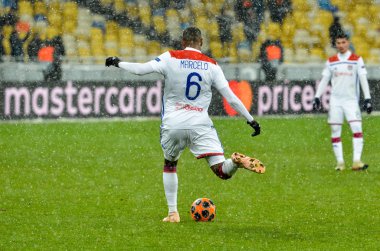 Kiev, Ukrayna - 12 Aralık 2018: Uef sırasında Marcelo oyuncu