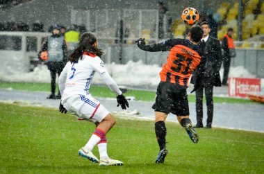 Kiev, Ukrayna - 12 Aralık 2018: Jason Denayer oyuncu sırasında t