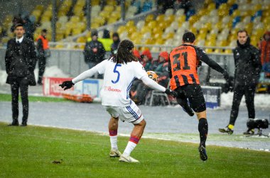 Kiev, Ukrayna - 12 Aralık 2018: Jason Denayer oyuncu sırasında t