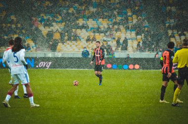 Kiev, Ukrayna - 12 Aralık 2018: Ue sırasında futbolcu