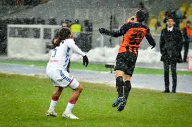 Kiev, Ukrayna - 12 Aralık 2018: Jason Denayer oyuncu sırasında t