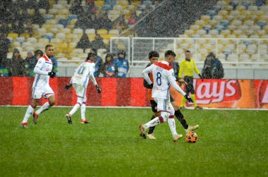 Kiev, Ukrayna - 12 Aralık 2018: Houssem Aouar oyuncu