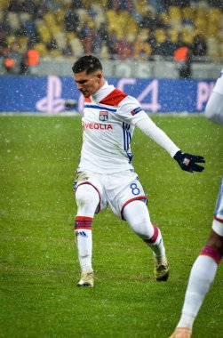 Kiev, Ukrayna - 12 Aralık 2018: Houssem Aouar oyuncu