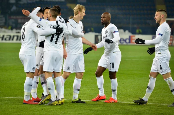 Kharkiv, Ukrayna - 14 Şubat 2019: Eintracht Frankfurt oyuncusu