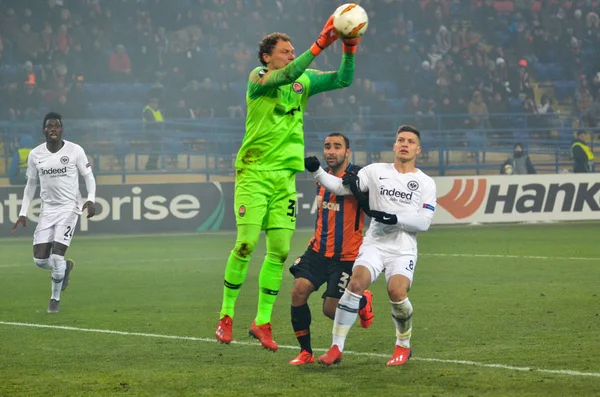 Kharkiv, Ukrayna - 14 Şubat 2019: Luka Jovic oyuncu sırasında t