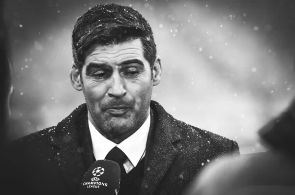 Kijów, Ukraina-12 grudnia 2018: Paulo Fonseca podczas UEFA — Zdjęcie stockowe