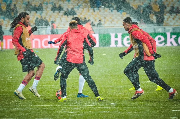 KIEV, UCRÂNIA - 12 de dezembro de 2018: Treino Olympique Ly — Fotografia de Stock