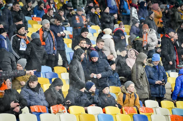 Kyjev, Ukrajina-12. prosince 2018: fanoušci na stadionu během th — Stock fotografie