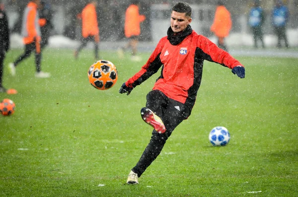 KIEV, UCRANIA - 12 de diciembre de 2018: Houssem Aouar player during t — Foto de Stock