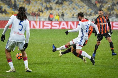 Kiev, Ukrayna - 12 Aralık 2018: Jason Denayer oyuncu sırasında t