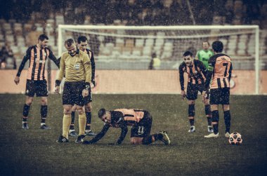 Kiev, Ukrayna - 12 Aralık 2018: Sad Futbolcu