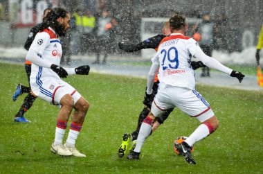 Kiev, Ukrayna - 12 Aralık 2018: Lucas Tousart oyuncusu